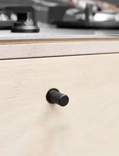 Furnipart 'Harlequin' Small Cabinet Knob D17mm - Black (240730017-9005)