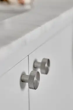 Click Here To Enlarge This Photo Of Furnipart 'Simon' Knurled Cabinet Knob D35mm - Inox Look (241930035-66)