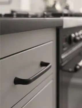 Click Here To Enlarge This Photo Of Furnipart 'Provence' Cast Iron Cabinet Pull L179mm / C160mm - Black (300010160-9005)