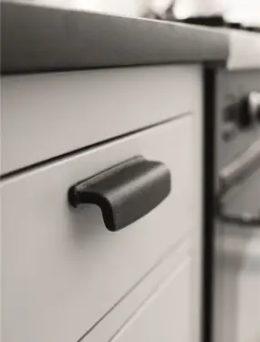 Click Here To Enlarge This Photo Of Furnipart 'Art' Cast Iron Cabinet Pull L117mm / C96mm - Black (300020096-9005)