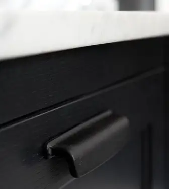 Click Here To Enlarge This Photo Of Furnipart 'Art' Cast Iron Cabinet Pull L117mm / C96mm - Black (300020096-9005)