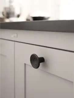 Furnipart 'Fleur' Cast Iron Cabinet Knob D30mm - Black (300030046-9005)