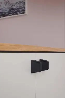 Click Here To Enlarge This Photo Of Furnipart 'Pagoda' Cast Iron Cabinet Knob L44mm / C32mm - Black (300060032-9005)