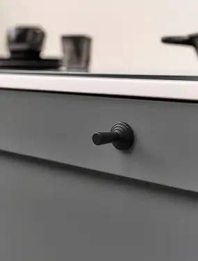 Click Here To Enlarge This Photo Of Furnipart 'Motion' Cabinet Knob D22mm - Black (300090022-9005)
