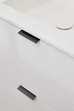 Click Here To Enlarge This Photo Of Furnipart Straight Edge Pull L100mm - Brushed Matt Black (419720100-76.1)