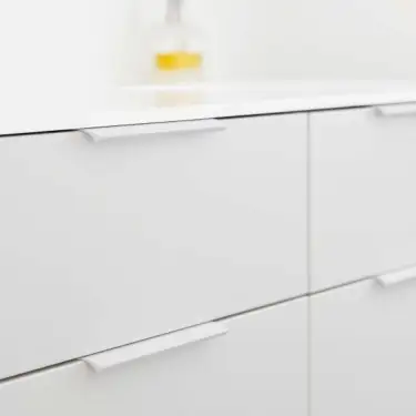 Click Here To Enlarge This Photo Of Furnipart Straight Edge Pull L100mm - White &lpar;419720100-9010&period;1&rpar;