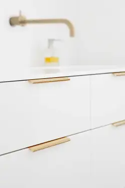 Click Here To Enlarge This Photo Of Furnipart Straight Edge Pull L200mm - Brushed Brass (419720200-31.1)