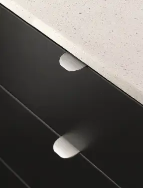 Click Here To Enlarge This Photo Of Furnipart Round Edge Pull L40mm - Inox Look (419920040-66.1)