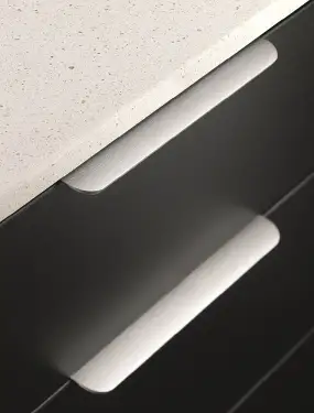 Click Here To Enlarge This Photo Of Furnipart Round Edge Pull L350mm - Inox Look (419920350-66.1)