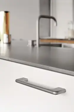 Click Here To Enlarge This Photo Of Furnipart 'Doppia' Cabinet Pull L168mm / C160mm - Inox Look (428120128160-66)