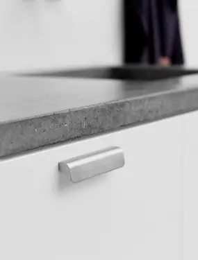 Click Here To Enlarge This Photo Of Furnipart 'Fall' Cabinet Pull L140mm - Inox Look (434320128-66)