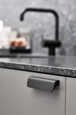 Click Here To Enlarge This Photo Of Furnipart 'Fall' Cabinet Pull L140mm - Brushed Matt Black (434320128-76)