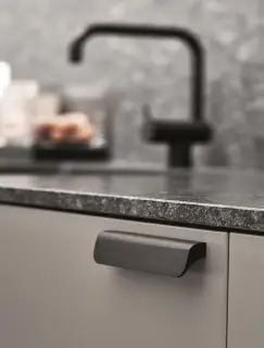 Furnipart 'Fall' Cabinet Pull L140mm - Brushed Matt Black (434320128-76)