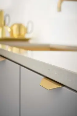 Click Here To Enlarge This Photo Of Furnipart 'Blaze 2' Edge Pull L60mm - Brushed Brass (434520060-31)