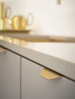 Furnipart 'Blaze 2' Edge Pull L60mm - Brushed Brass (434520060-31)