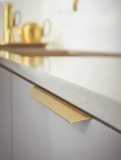 Furnipart 'Blaze 2' Edge Pull L200mm - Brushed Brass (434520200-31)