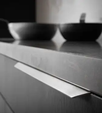 Click Here To Enlarge This Photo Of Furnipart 'Blaze 2' Edge Pull L350mm - Inox Look (434520350-66)