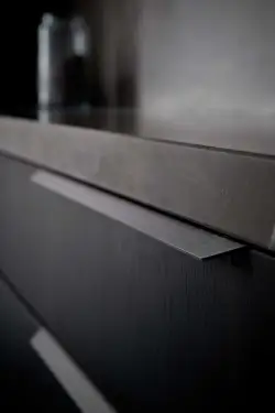 Click Here To Enlarge This Photo Of Furnipart 'Blaze 2' Edge Pull L350mm - Brushed Anthracite (434520350-91)