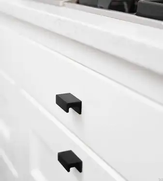 Click Here To Enlarge This Photo Of Furnipart 'Station' Cabinet Knob L44mm - Brushed Matt Black (437620032-76)