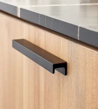 Click Here To Enlarge This Photo Of Furnipart 'Station' Cabinet Pull L190mm / C160mm - Brushed Matt Black (437620160-76)