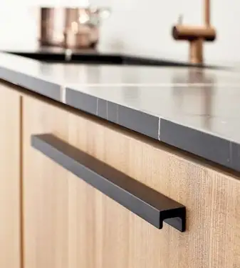 Click Here To Enlarge This Photo Of Furnipart 'Station' Cabinet Pull L350mm / C320mm - Brushed Matt Black (437620320-76)