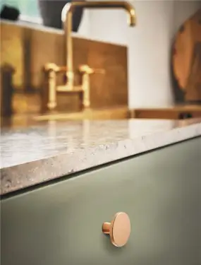 Click Here To Enlarge This Photo Of Furnipart 'Plato' Cabinet Knob D42mm - Brushed Brass (441320042-31)