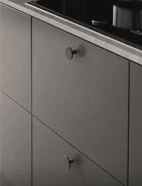 Click Here To Enlarge This Photo Of Furnipart 'Plato' Cabinet Knob D42mm - Brushed Anthracite (441320042-91)