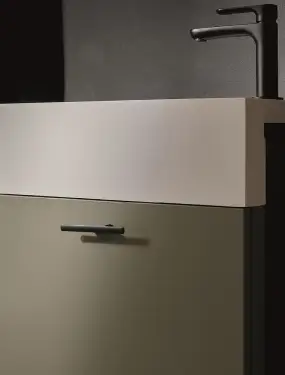 Click Here To Enlarge This Photo Of Furnipart 'Tau' Cabinet Knob L126mm / C32mm - Brushed Matt Black (446320032-76)