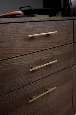 Click Here To Enlarge This Photo Of Furnipart 'Tau' Cabinet Pull L286mm / C160mm - Brushed Brass (446320160-31)