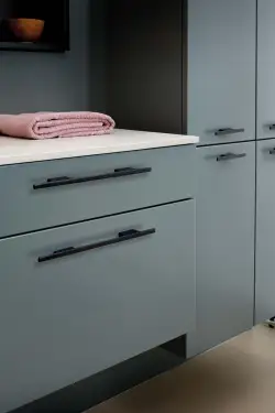 Click Here To Enlarge This Photo Of Furnipart 'Tau' Cabinet Pull L286mm / C160mm - Brushed Matt Black (446320160-76)