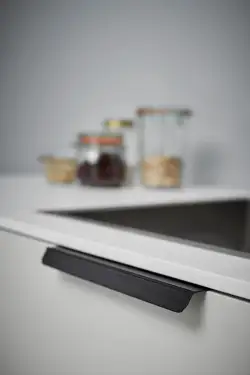 Click Here To Enlarge This Photo Of Furnipart 'Accent' Cabinet Pull L200mm / C160mm - Brushed Matt Black (446820200-76)