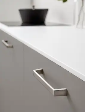 Click Here To Enlarge This Photo Of Furnipart 'Seam' Cabinet Pull L170mm / C160mm - Inox Look (448920160-66)