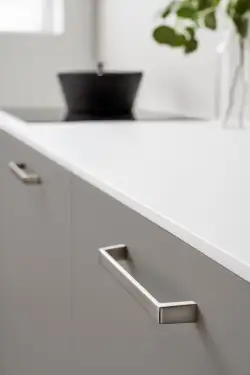 Click Here To Enlarge This Photo Of Furnipart 'Seam' Cabinet Pull L170mm / C160mm - Inox Look (448920160-66)