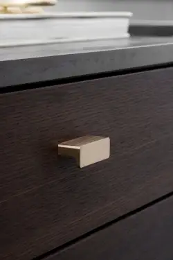 Click Here To Enlarge This Photo Of Furnipart 'Elan' Cabinet Knob L50mm - Brushed Brass (453320032-31)