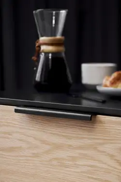 Click Here To Enlarge This Photo Of Furnipart 'Artisan' Cabinet Pull L200mm - Brushed Matt Black (454320200-76)