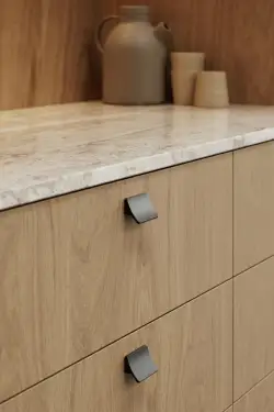 Click Here To Enlarge This Photo Of Furnipart 'Ciel' Cabinet Pull L50mm / C32mm - Matt Black (459220032-9005)