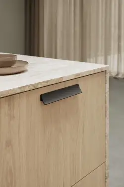 Click Here To Enlarge This Photo Of Furnipart 'Ciel' Cabinet Pull L200mm / C160mm - Matt Black (459220160-9005)