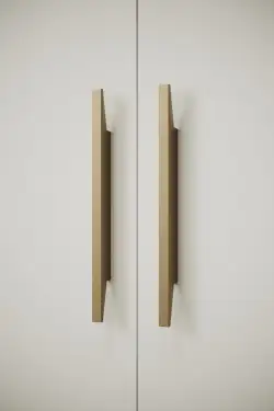 Click Here To Enlarge This Photo Of Furnipart 'Facet' Cabinet Pull L284mm / C160mm - Matt Brass (459320160-40)