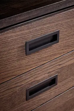 Click Here To Enlarge This Photo Of Furnipart 'Inn' Flush Recessed Cabinet Pull L200mm - Matt Black (512160192-99)