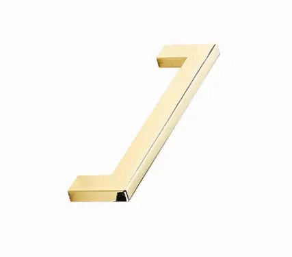 Click Here To Enlarge This Photo Of Furnipart 'Flat' Cabinet Pull L142mm / C128mm - Polished Brass (512860128-29)