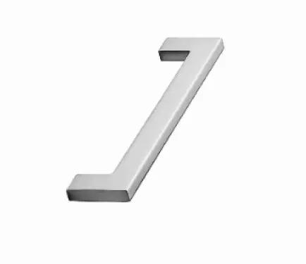 Click Here To Enlarge This Photo Of Furnipart 'Flat' Cabinet Pull L142mm / C128mm - Inox Look (512860128-66)