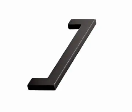 Click Here To Enlarge This Photo Of Furnipart 'Flat' Cabinet Pull L142mm / C128mm - Matt Black (512860128-99)
