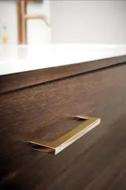 Click Here To Enlarge This Photo Of Furnipart 'Flat' Cabinet Pull L206mm / C192mm - Polished Brass (512860192-29)