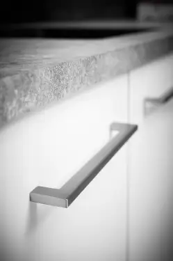 Click Here To Enlarge This Photo Of Furnipart 'Flat' Cabinet Pull L270mm / C256mm - Inox Look (512860256-66)