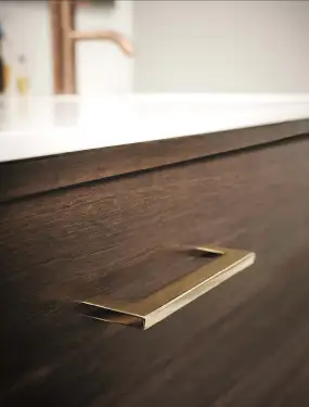 Click Here To Enlarge This Photo Of Furnipart 'Flat' Cabinet Pull L462mm / C448mm - Polished Brass (512860448-29)