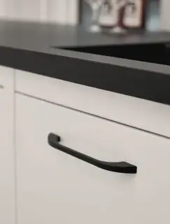 Furnipart 'Slim' Cabinet Pull L200mm / C160mm - Matt Black (515460160-99)