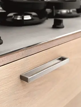 Click Here To Enlarge This Photo Of Furnipart 'Cubico' Cabinet Pull L201mm / C192mm - Inox Look (518660192-66)