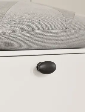 Click Here To Enlarge This Photo Of Furnipart 'Oval' Simple Cabinet Knob L60mm - Matt Black (525060060-99-P.2)