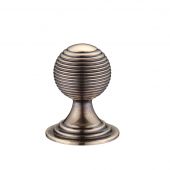 FCH08BFB - Zoo Hardware Queen Anne Ringed Knob 32mm rose dia. Florentine Bronze