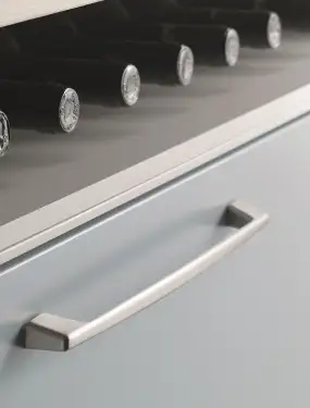Click Here To Enlarge This Photo Of Furnipart 'Car' Cabinet Pull L181mm / C160mm - Inox Look (530860160-66)